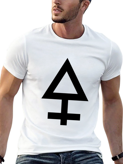 Camiseta Negra con Símbolo Alquímico para Hombre