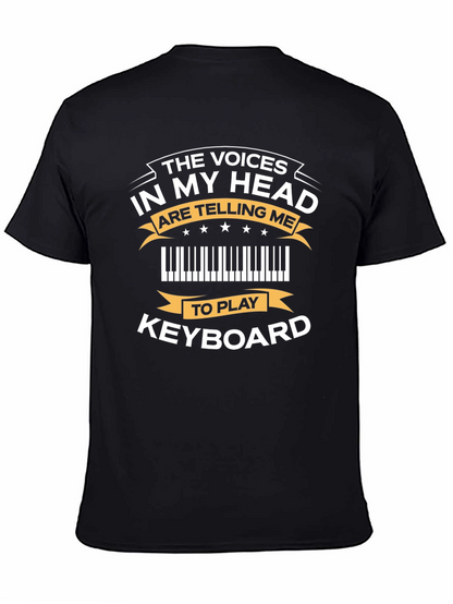 Camiseta Negra con Diseño de Teclado