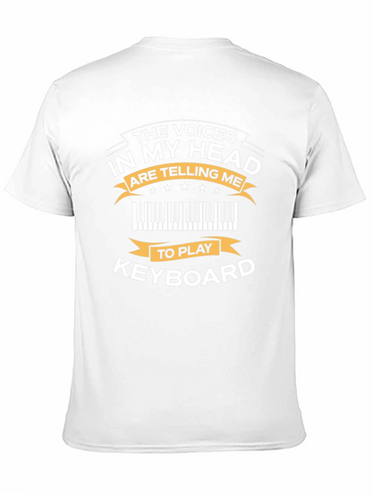 Camiseta Negra con Diseño de Teclado