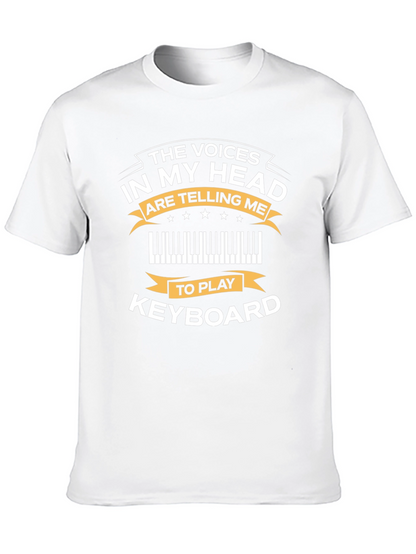 Camiseta Negra con Diseño de Teclado