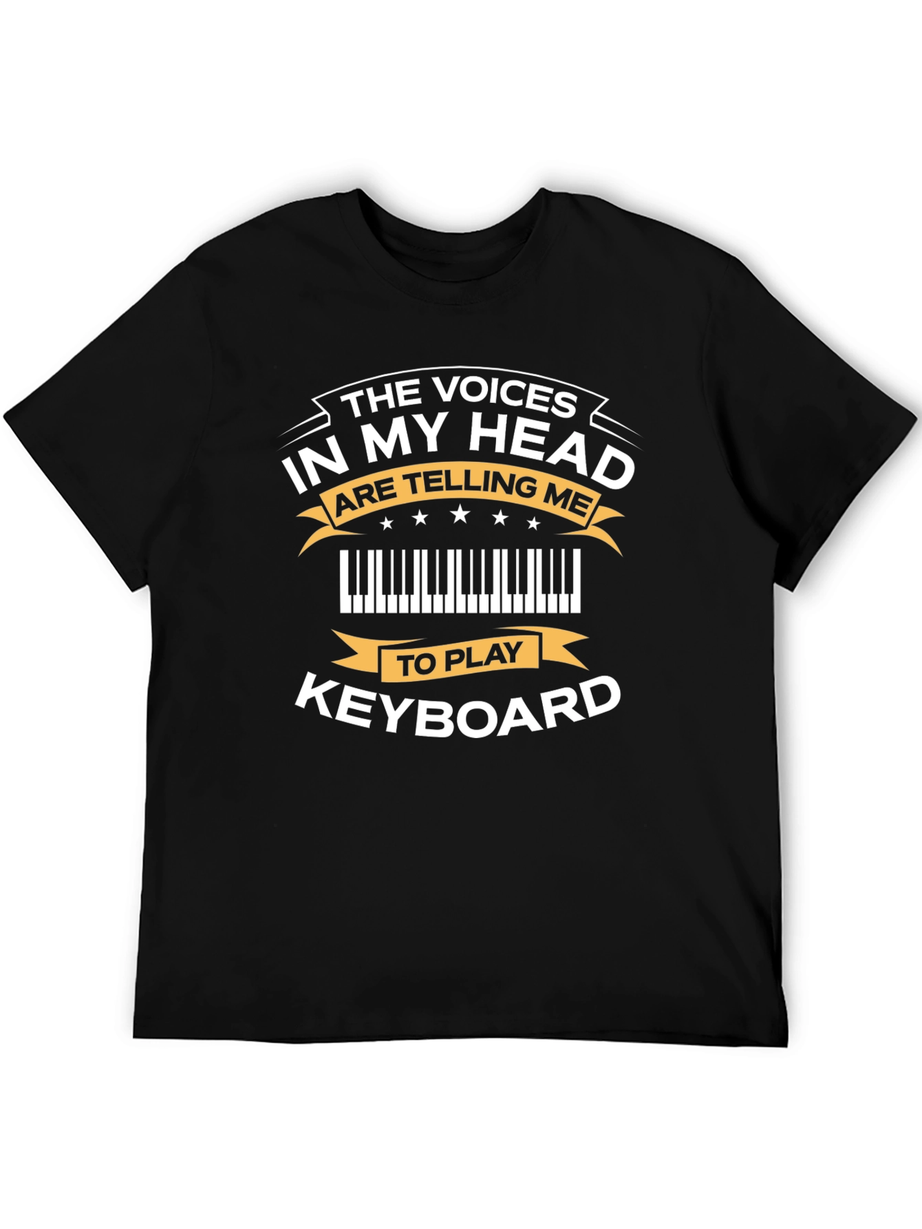 Camiseta Negra con Diseño de Teclado