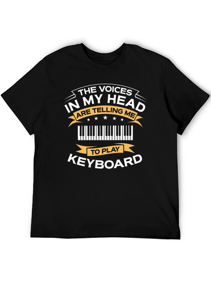 Camiseta Negra con Diseño de Teclado