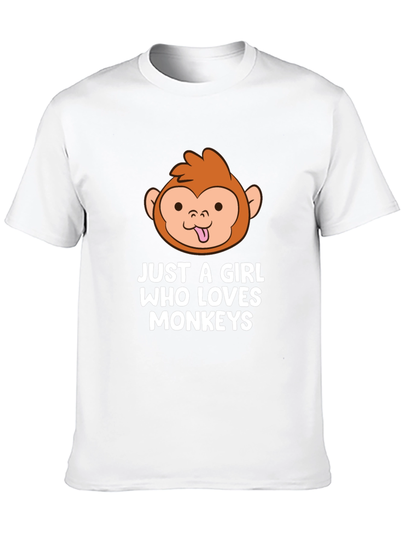 Camiseta Negra Just A Girl Who Loves Monkeys