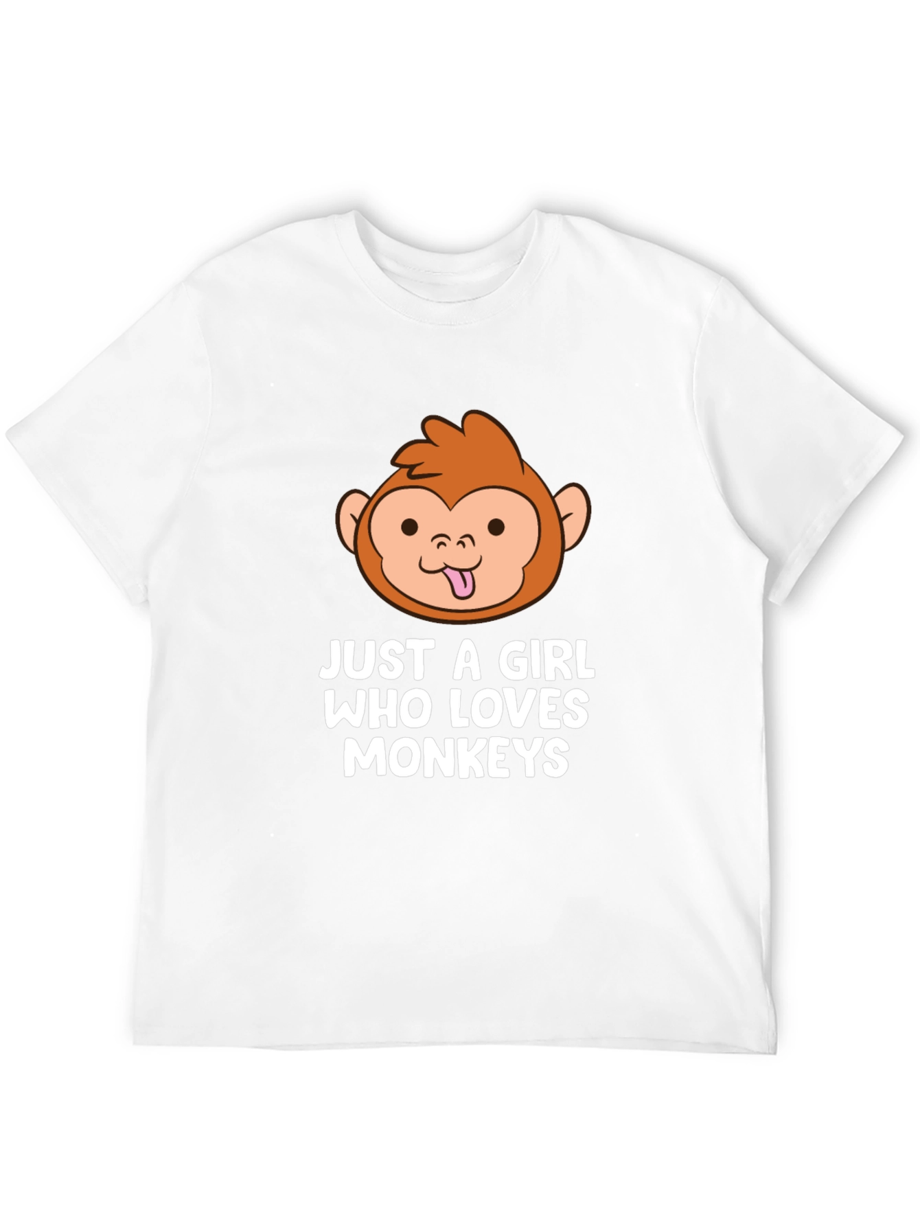 Camiseta Negra Just A Girl Who Loves Monkeys