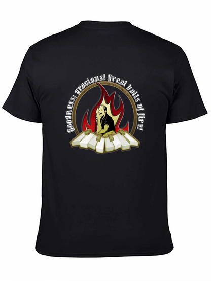 Camiseta Negra con Diseño de Jerry Lee Lewis
