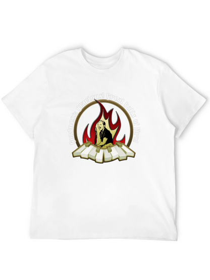 Camiseta Negra con Diseño de Jerry Lee Lewis