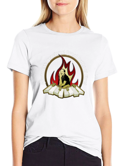 Camiseta Negra con Diseño de Jerry Lee Lewis