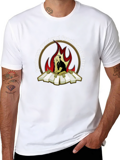 Camiseta Negra con Diseño de Jerry Lee Lewis