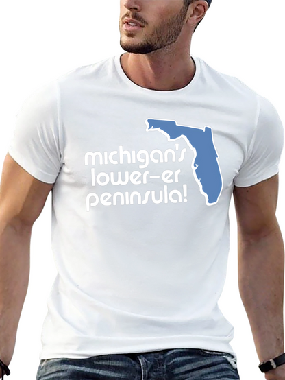 Camiseta Negra Humor Florida Michigan