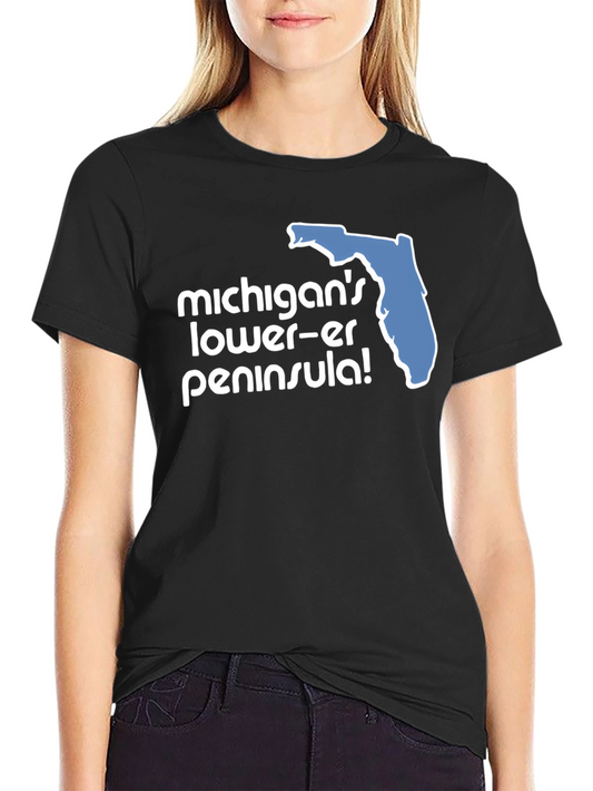 Camiseta Negra Humor Florida Michigan
