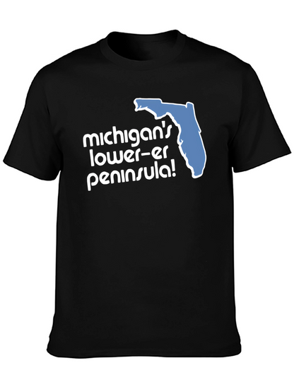 Camiseta Negra Humor Florida Michigan