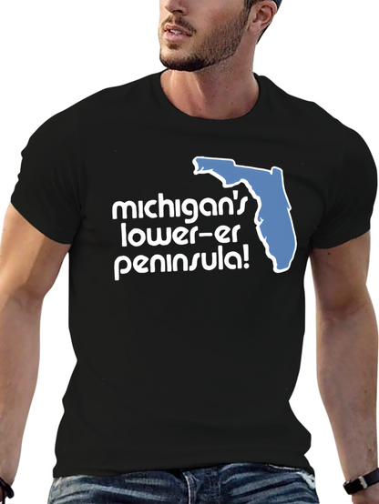 Camiseta Negra Humor Florida Michigan