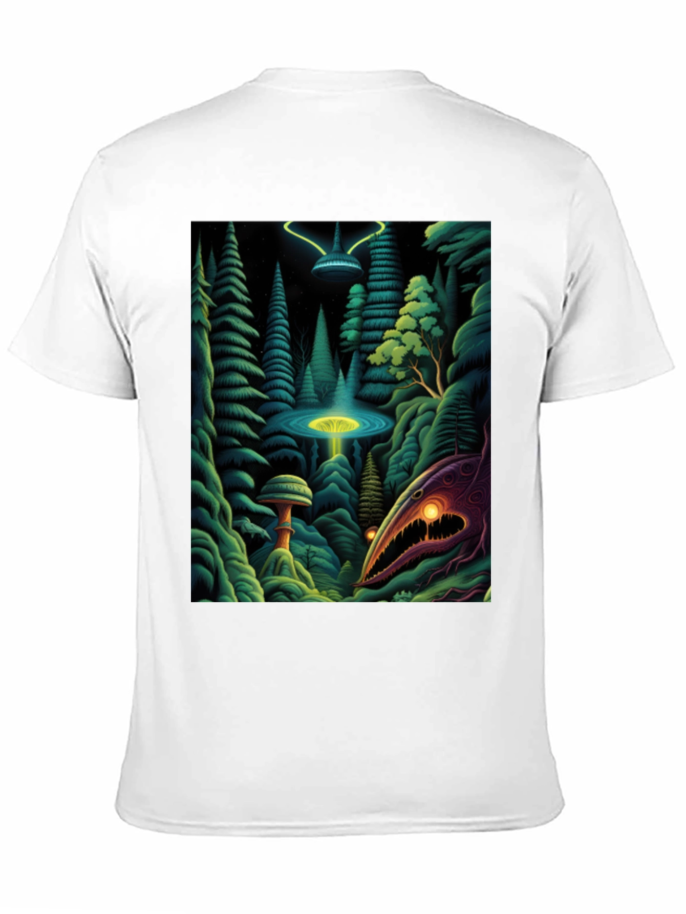 Camiseta Negra con Estampado Extraterrestre