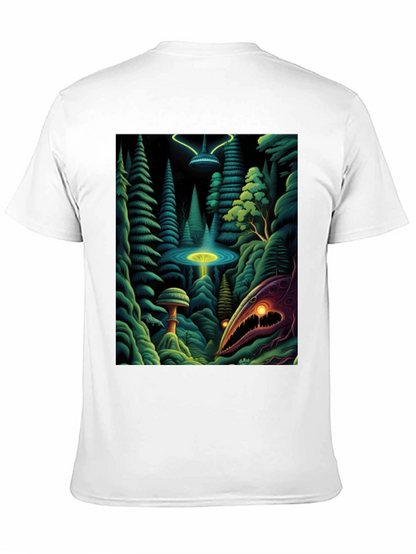 Camiseta Negra con Estampado Extraterrestre