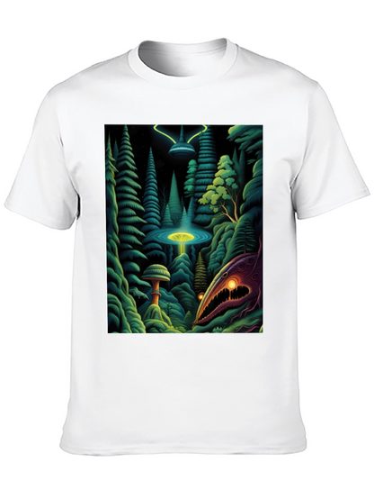Camiseta Negra con Estampado Extraterrestre
