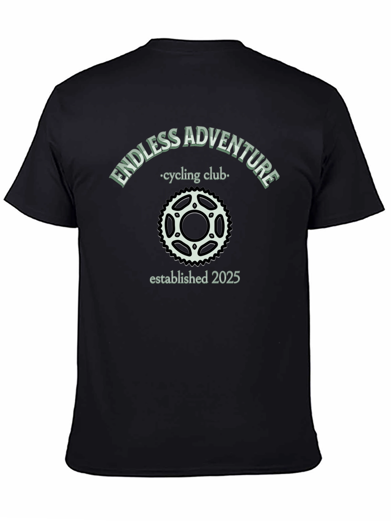 Camiseta Negra Endless Adventure Cycling Club