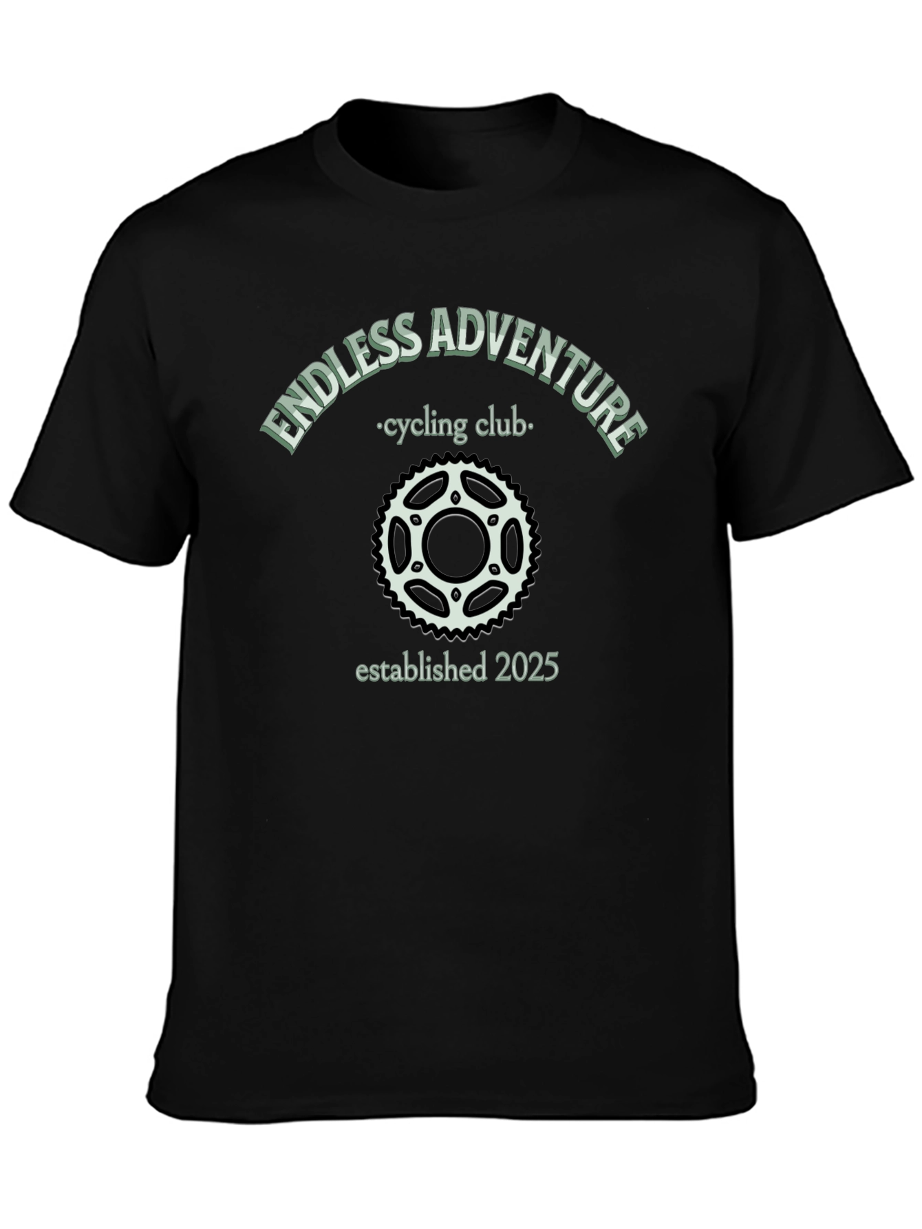 Camiseta Negra Endless Adventure Cycling Club