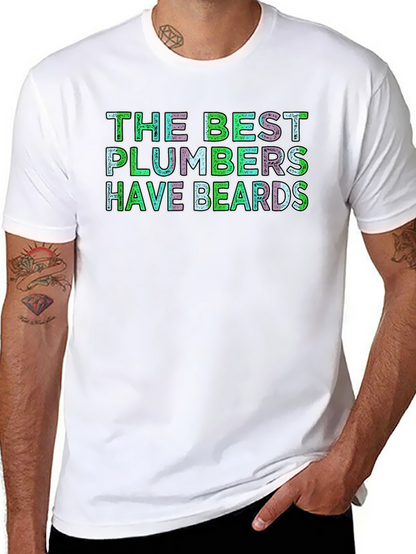 Camiseta Negra: Los Mejores Fontaneros Tienen Barba