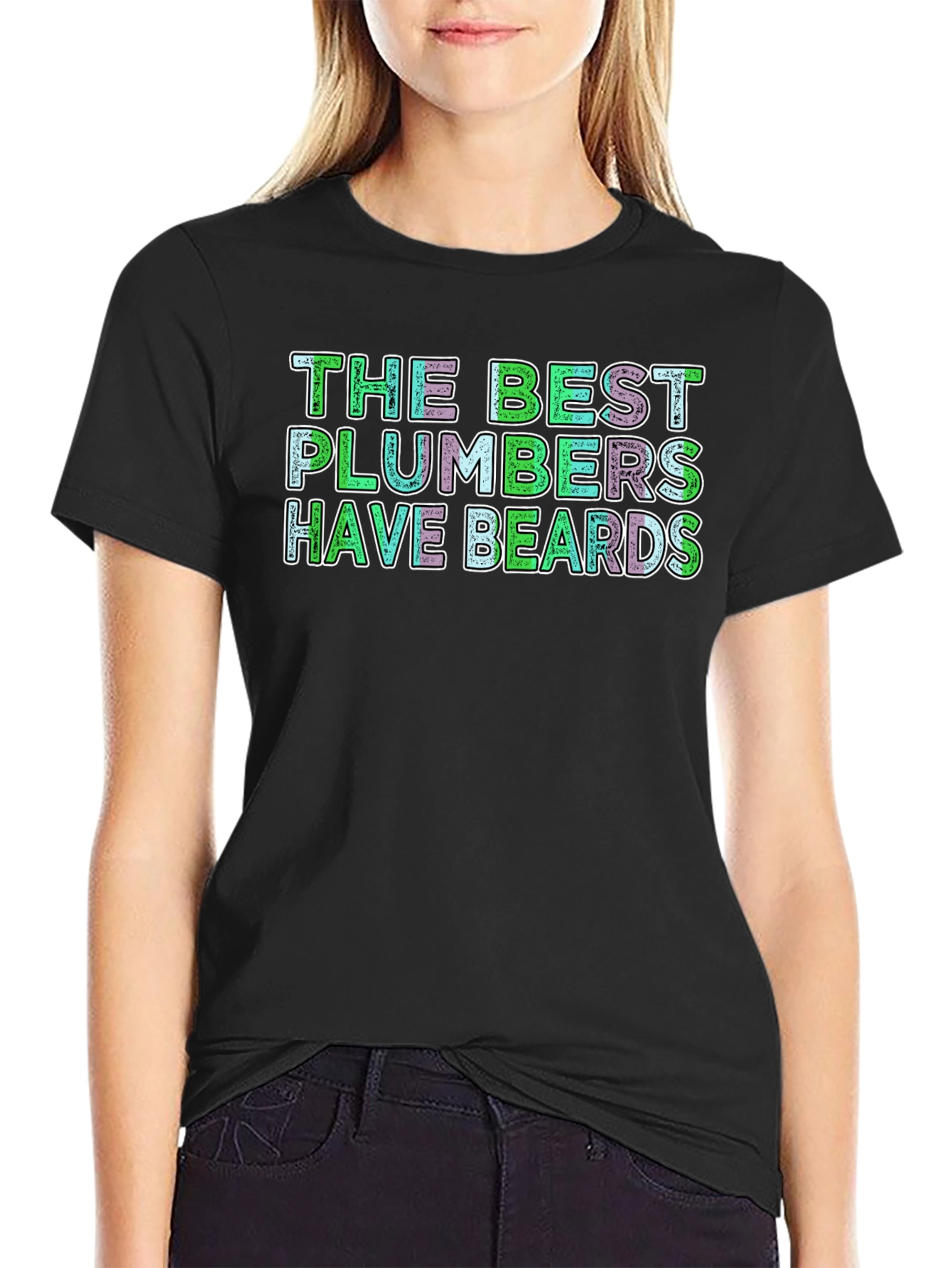 Camiseta Negra: Los Mejores Fontaneros Tienen Barba