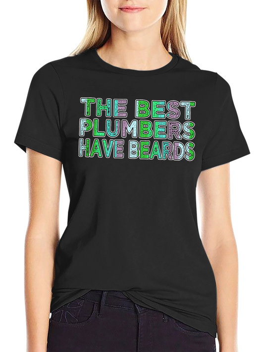 Camiseta Negra: Los Mejores Fontaneros Tienen Barba
