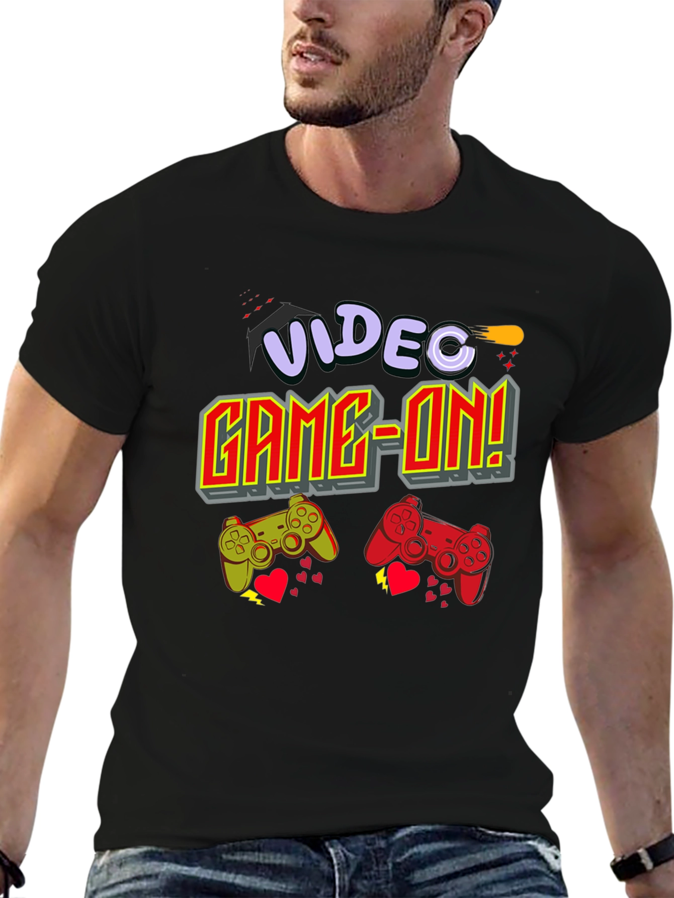 Camiseta Negra Videojuegos Game-On!