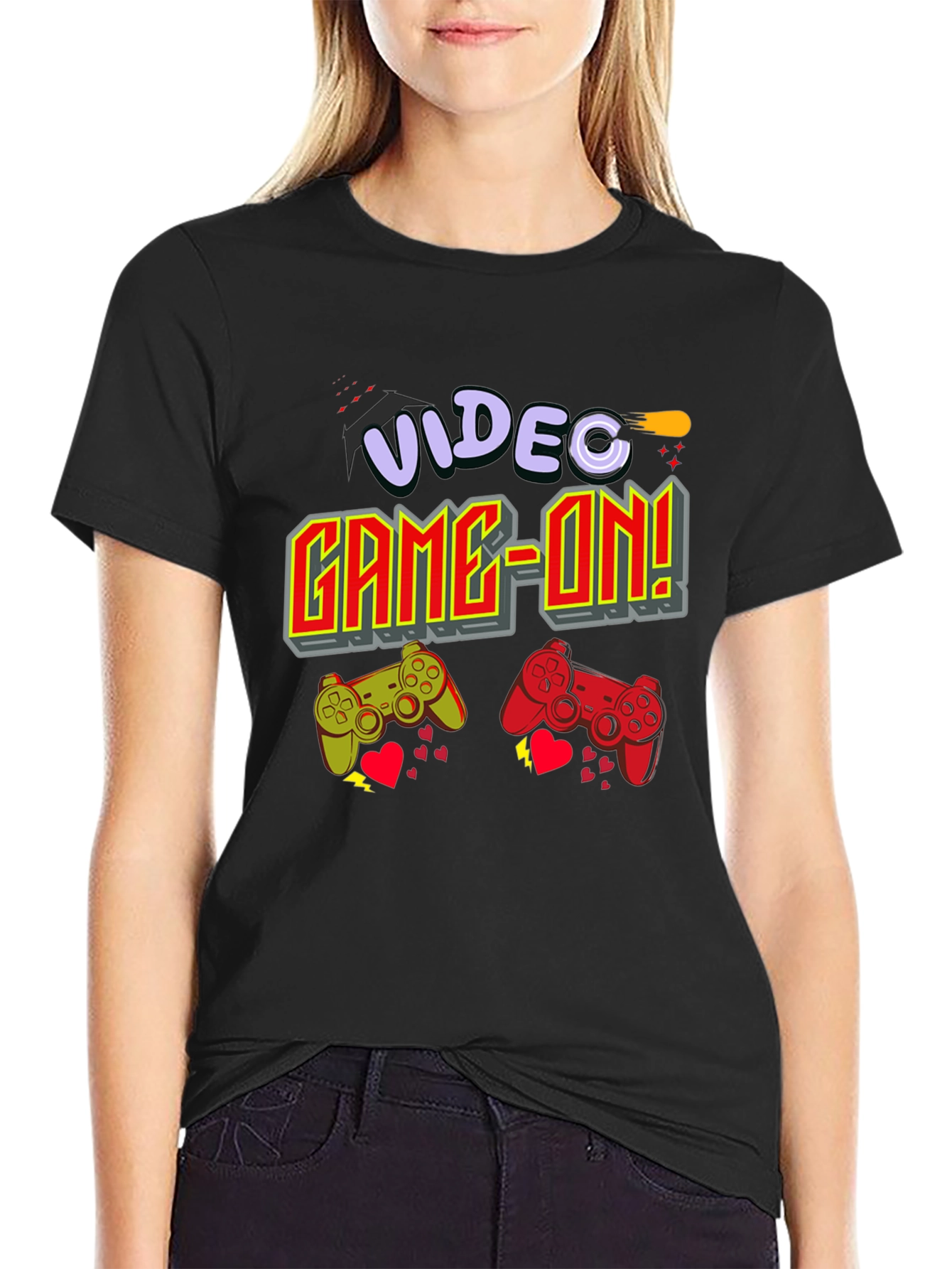 Camiseta Negra Videojuegos Game-On!