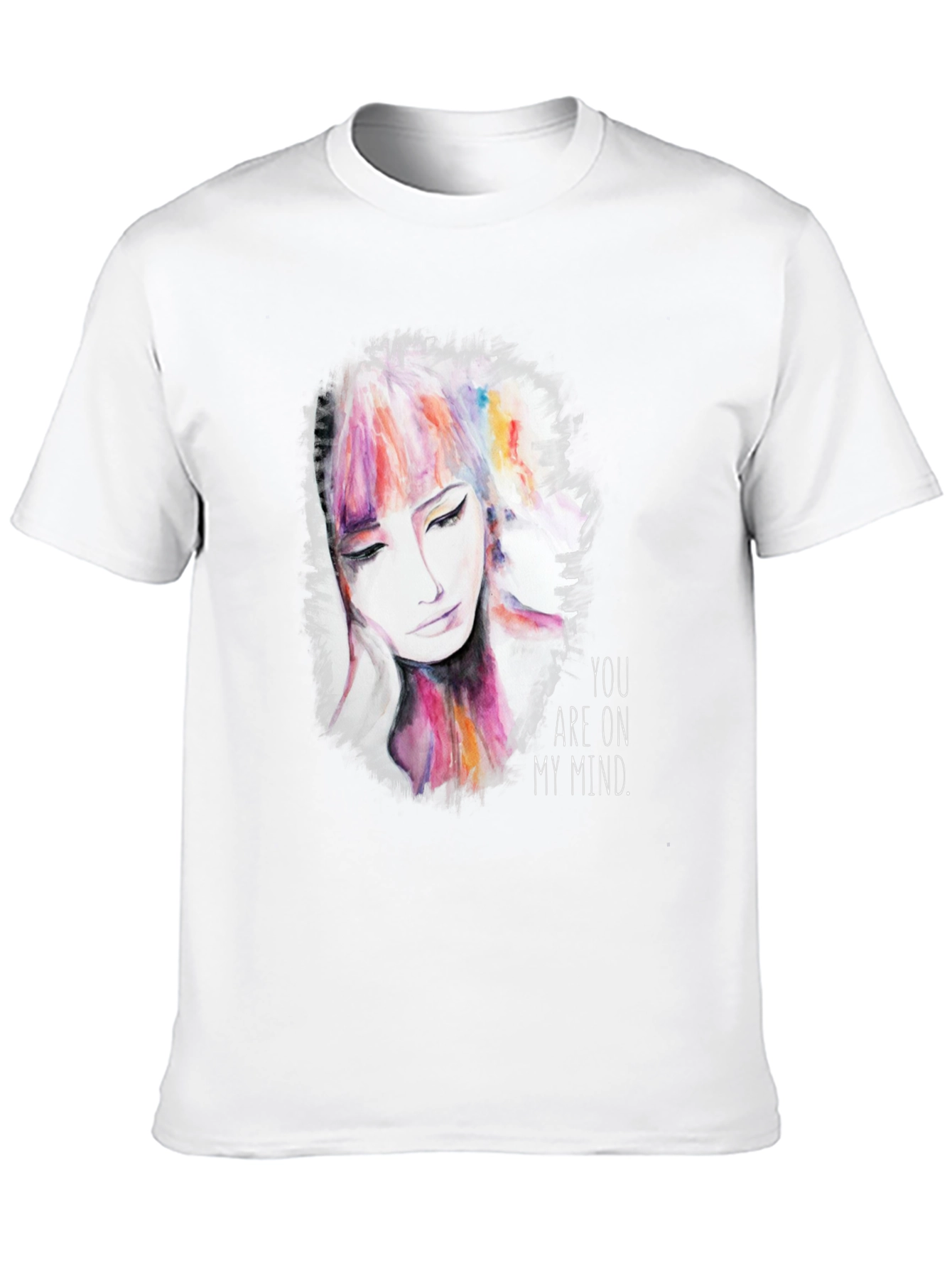Camiseta Negra con Diseño de Rostro Abstracto