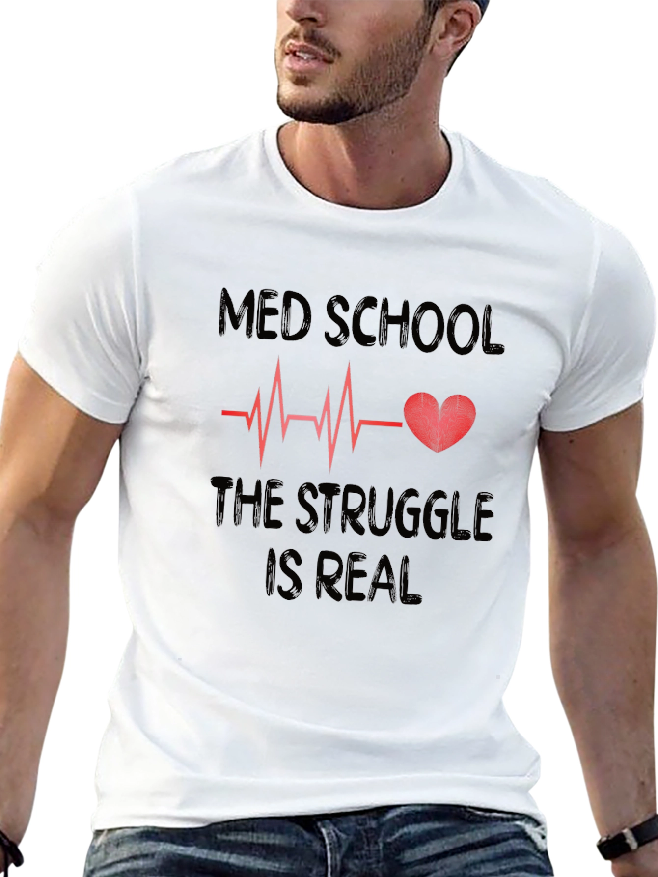 Camiseta Negra Med School Struggle is Real