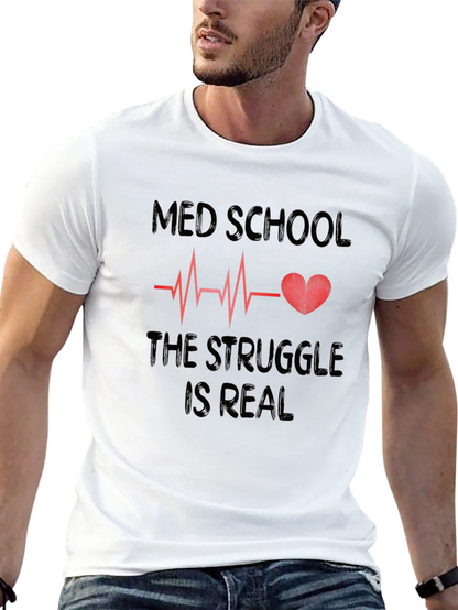Camiseta Negra Med School Struggle is Real