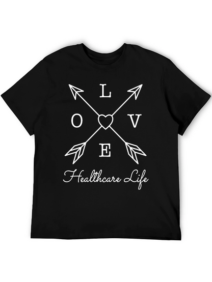 Camiseta Negra Love Healthcare Life