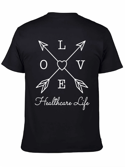 Camiseta Negra Love Healthcare Life