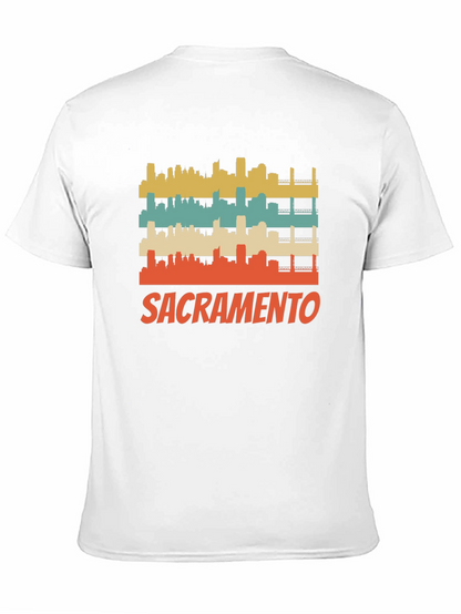 Camiseta Negra con Diseño Retro de Sacramento
