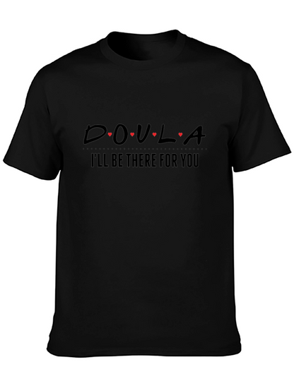 Camiseta Negra Doula - Estaré Ahí Para Ti