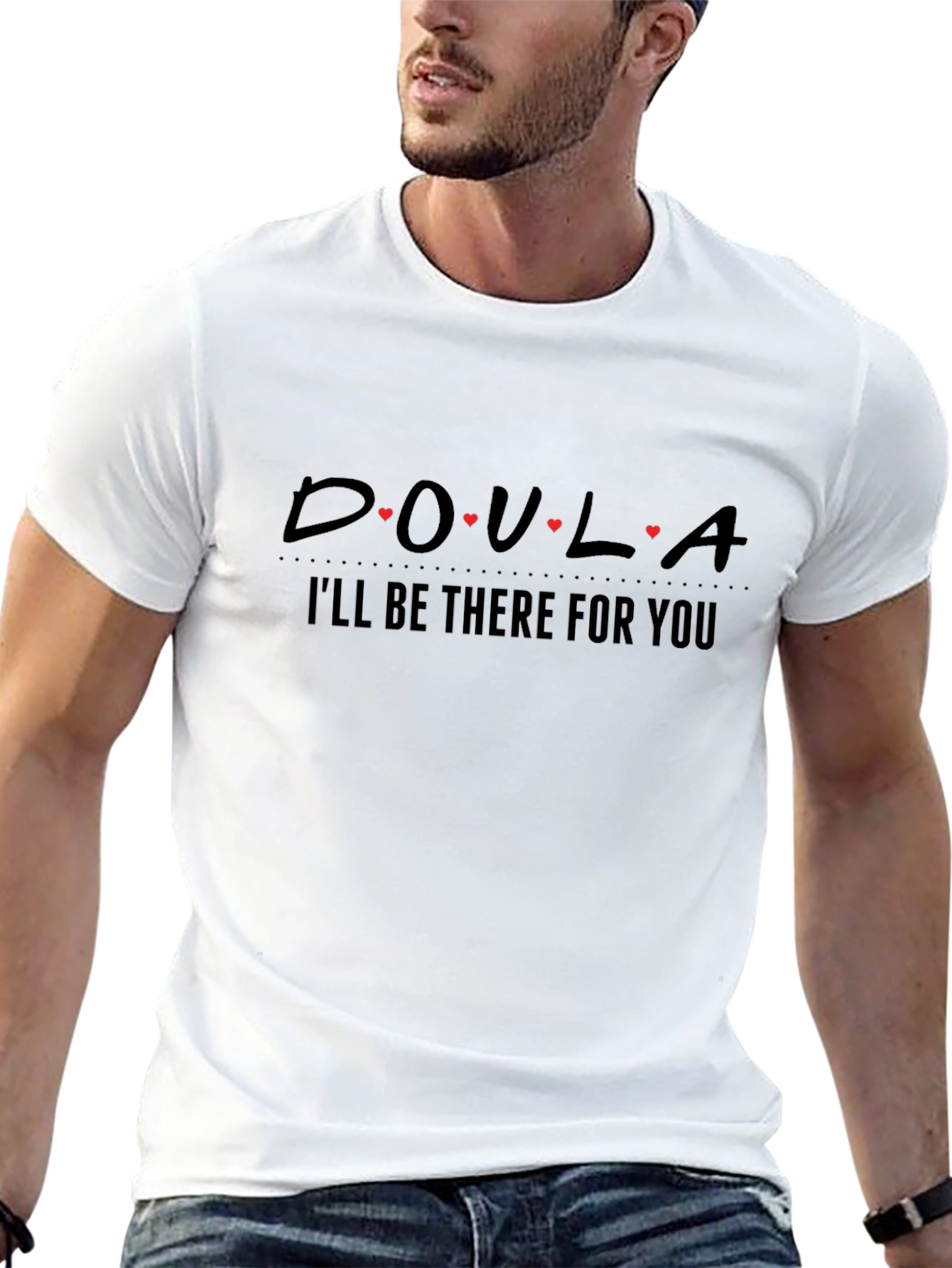 Camiseta Negra Doula - Estaré Ahí Para Ti