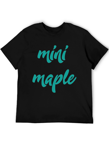 Camiseta Negra Mini Maple Hombre Casual