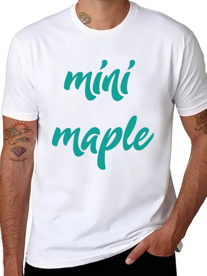 Camiseta Negra Mini Maple Hombre Casual