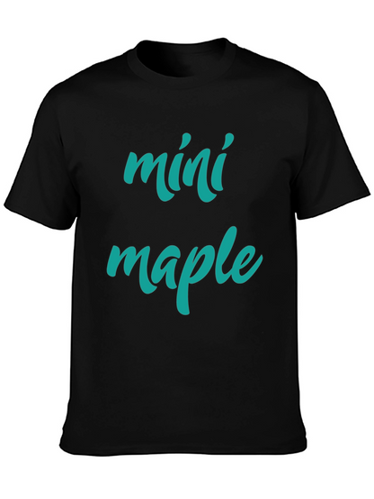 Camiseta Negra Mini Maple Hombre Casual