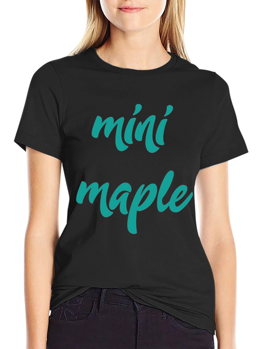 Camiseta Negra Mini Maple Hombre Casual