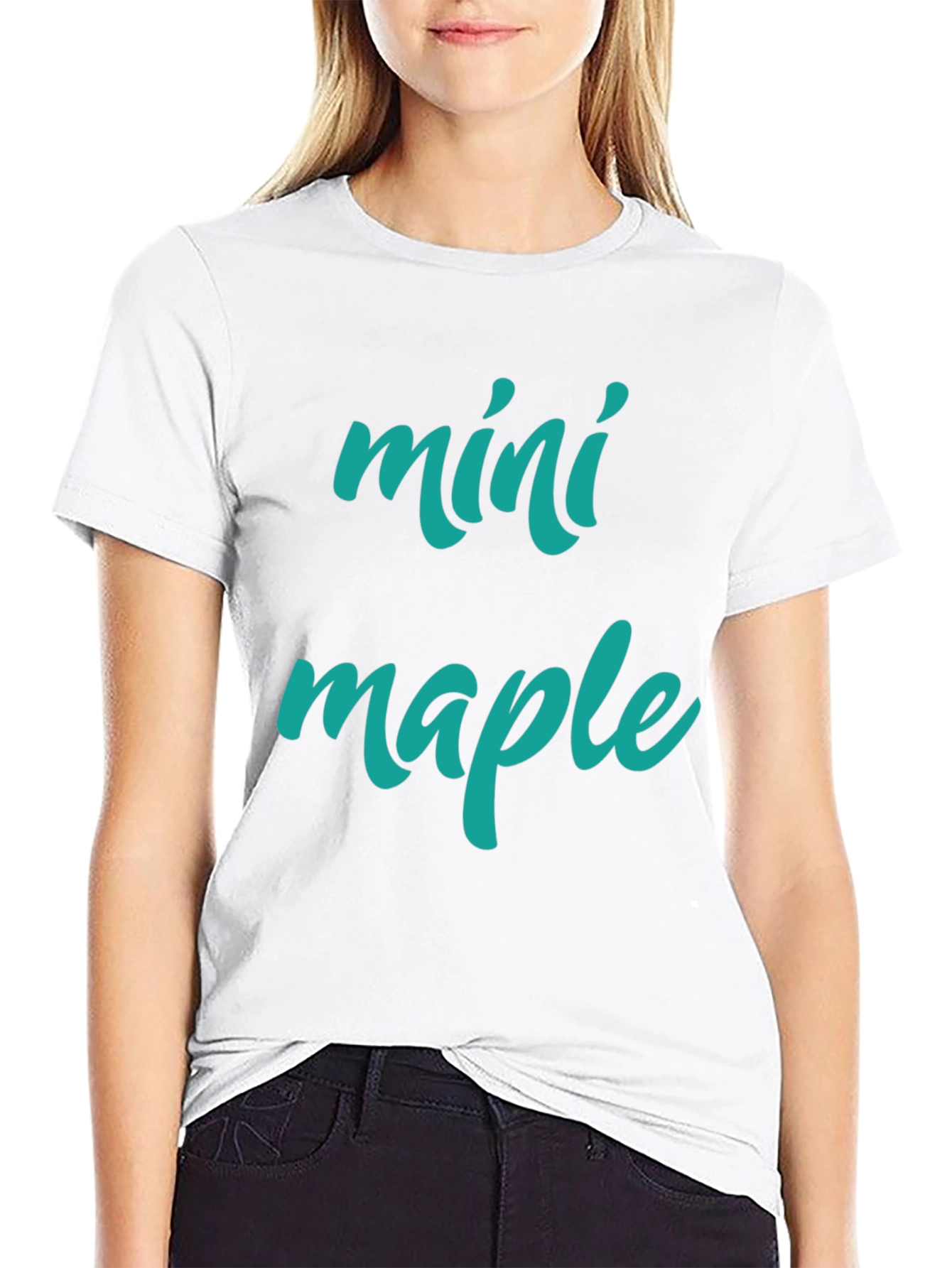 Camiseta Negra Mini Maple Hombre Casual