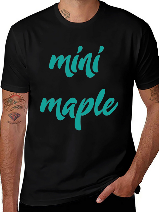 Camiseta Negra Mini Maple Hombre Casual