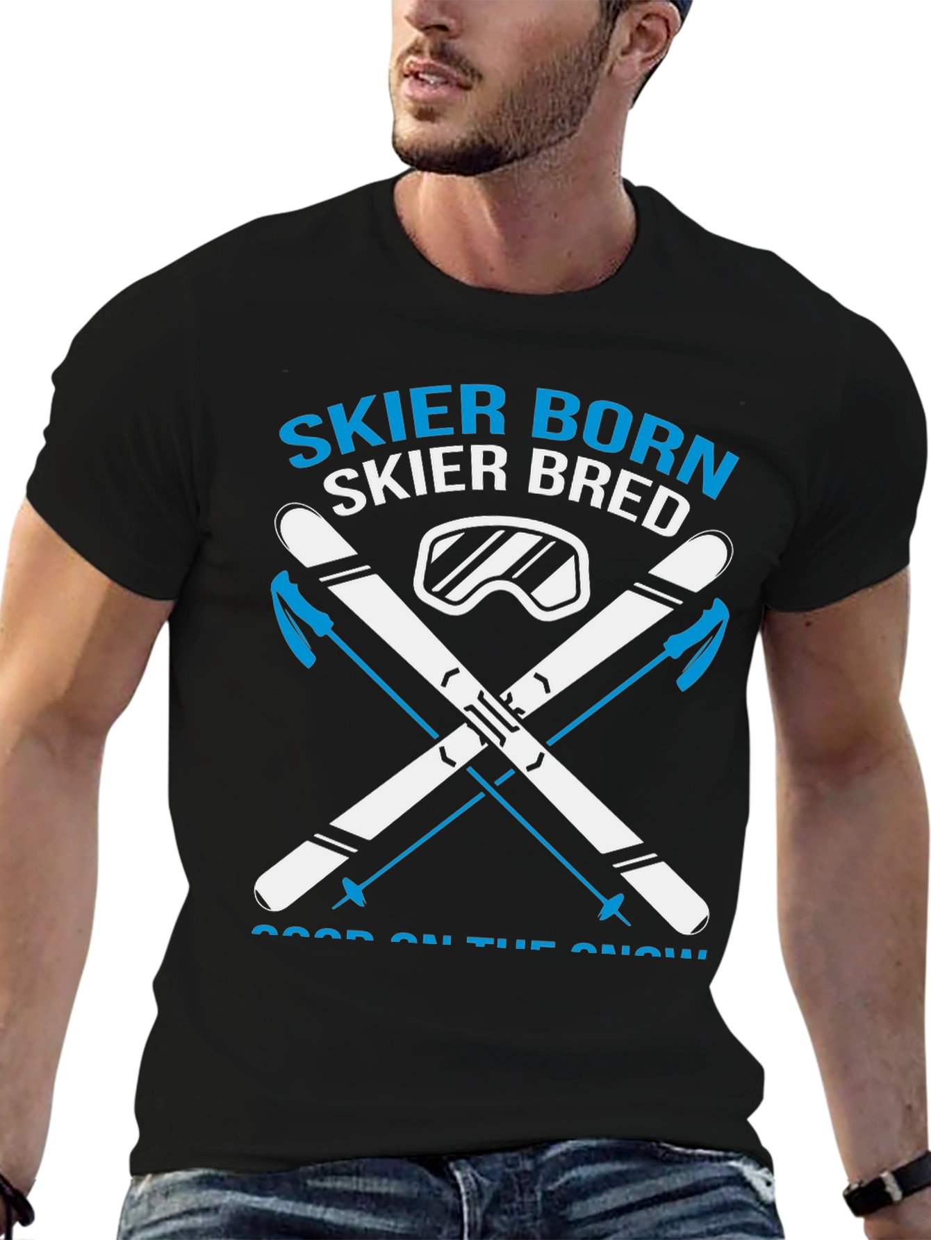 Camiseta Esquí Nacido Criado para la Nieve