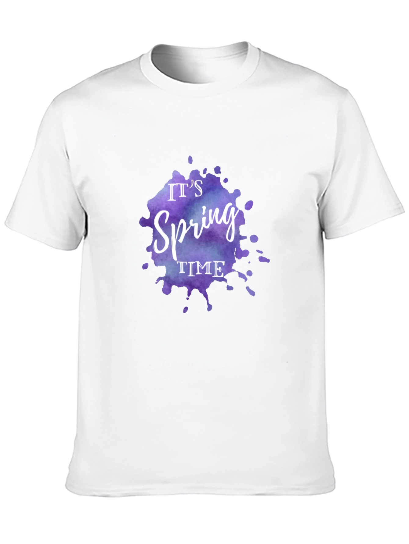 Camiseta Negra Es Primavera Diseño Acuarela