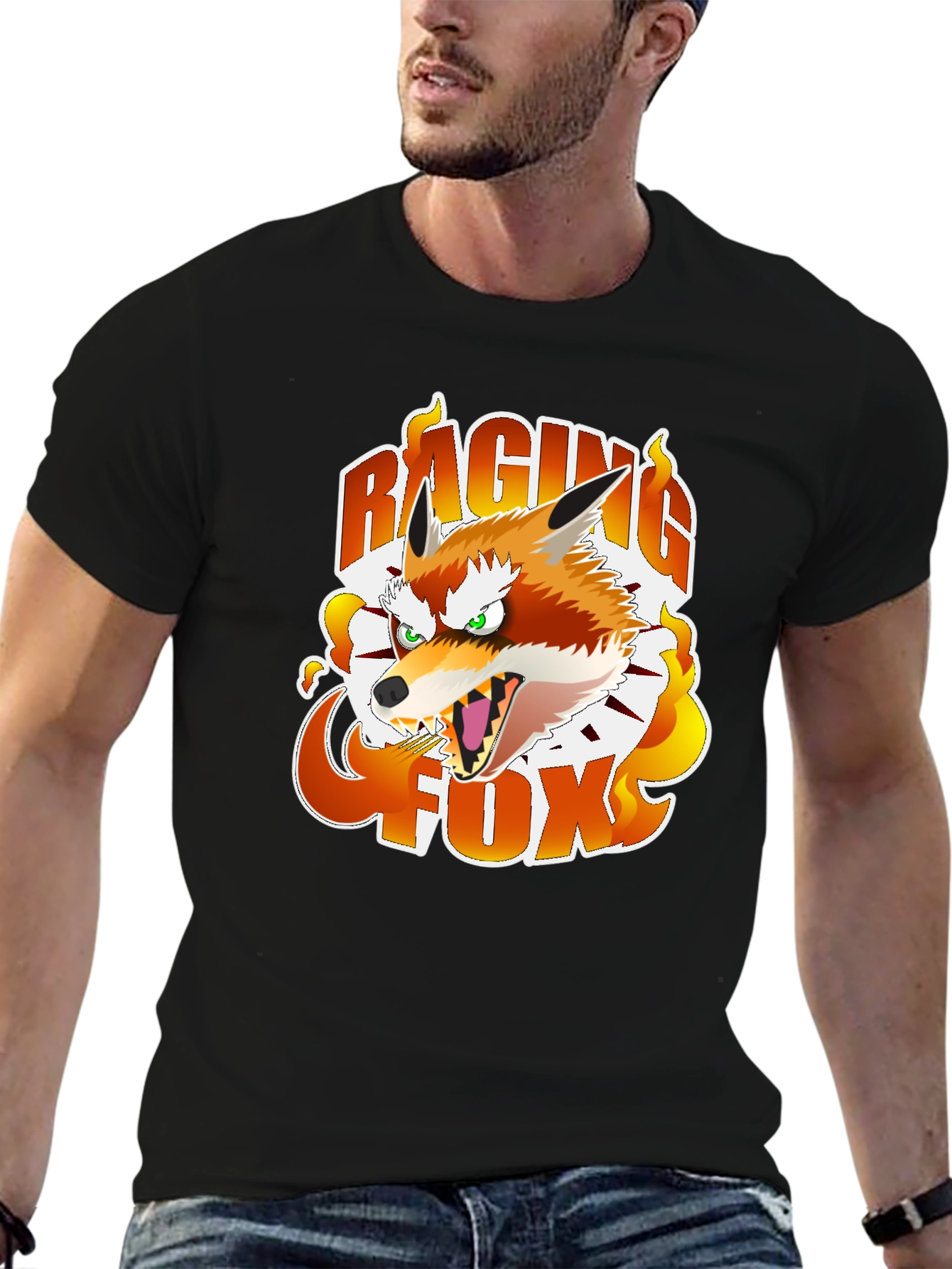 Camiseta Negra Raging Fox