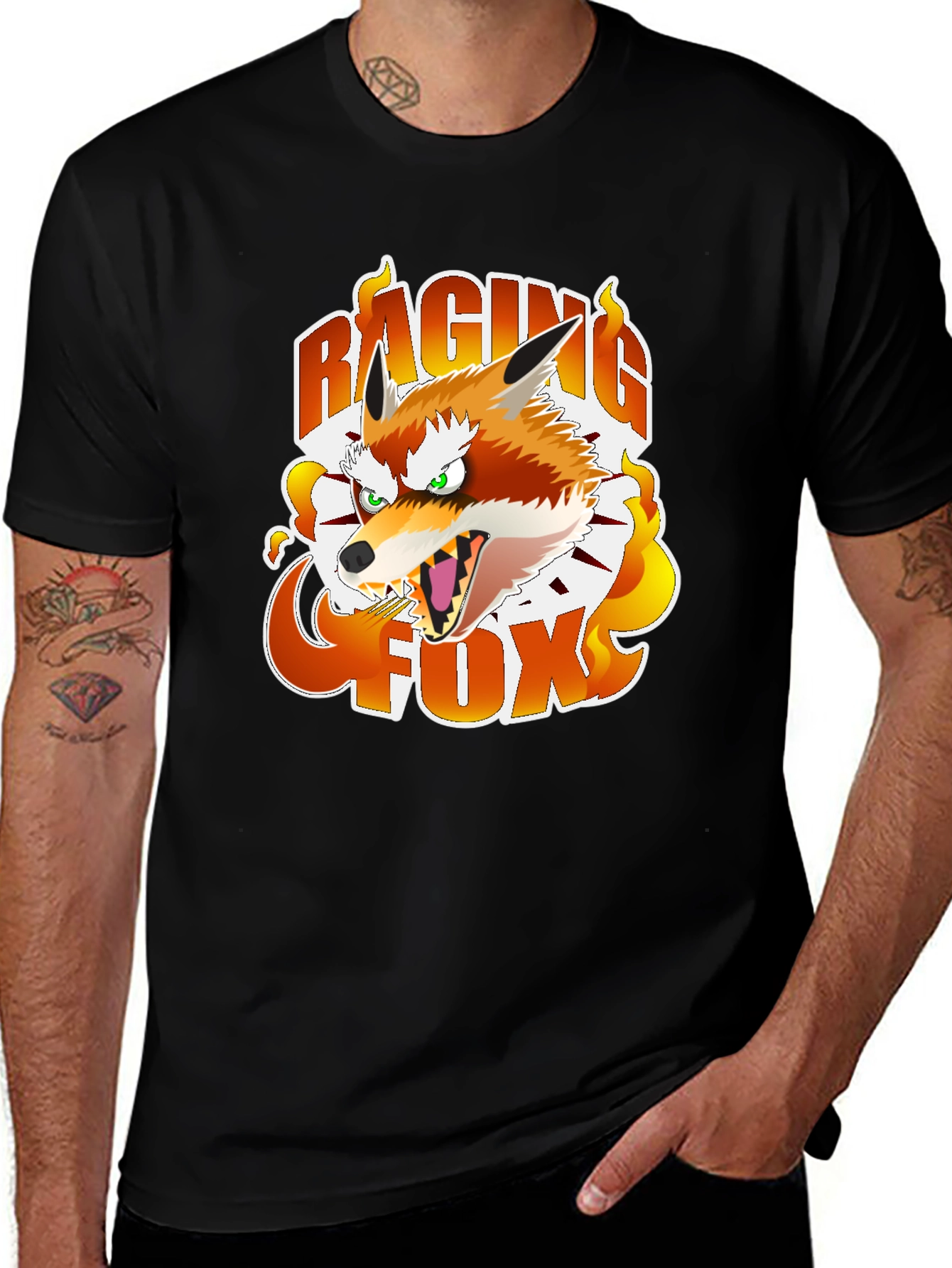 Camiseta Negra Raging Fox