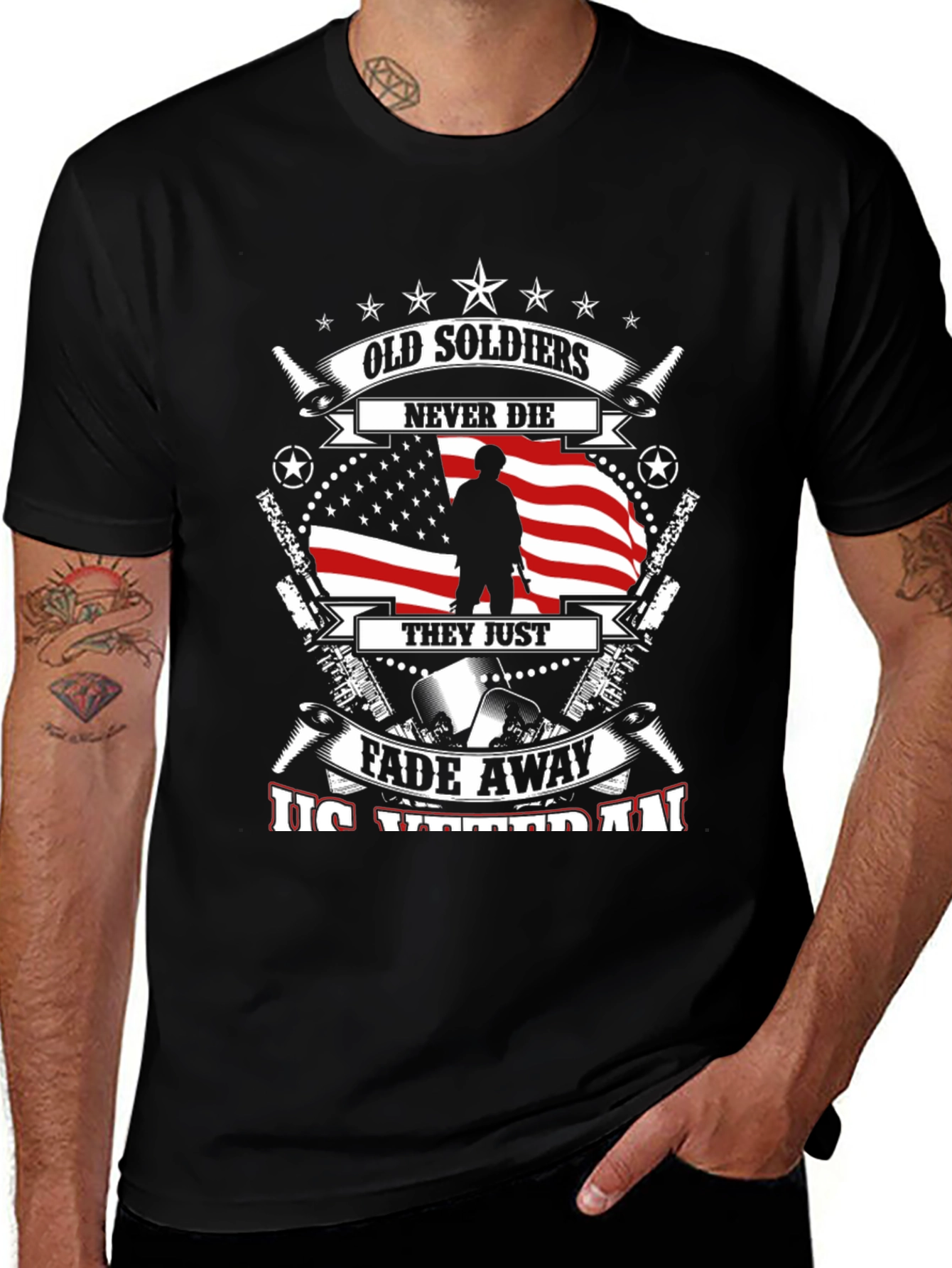 Camiseta Veterano USA - Los Viejos Soldados Nunca Mueren