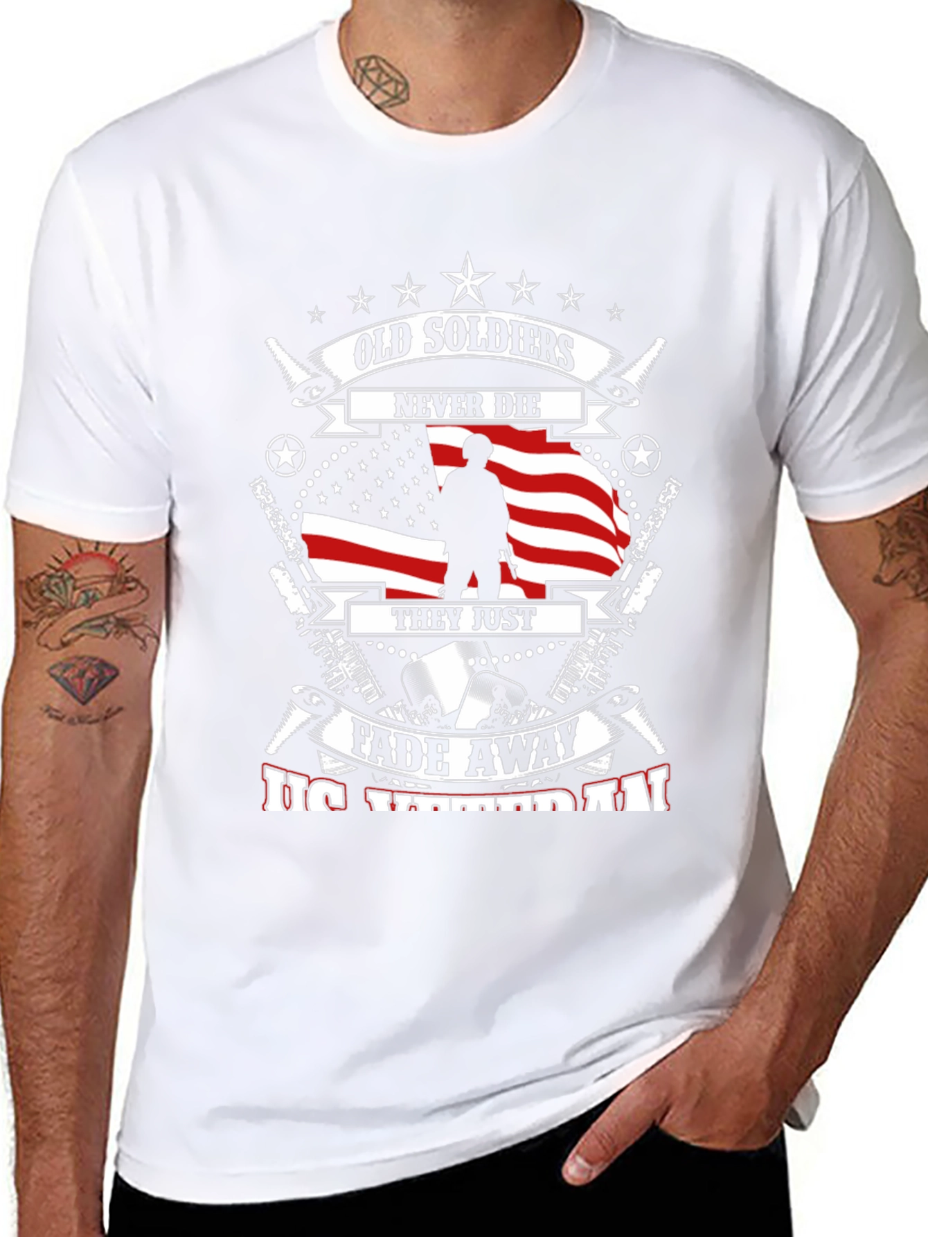 Camiseta Veterano USA - Los Viejos Soldados Nunca Mueren