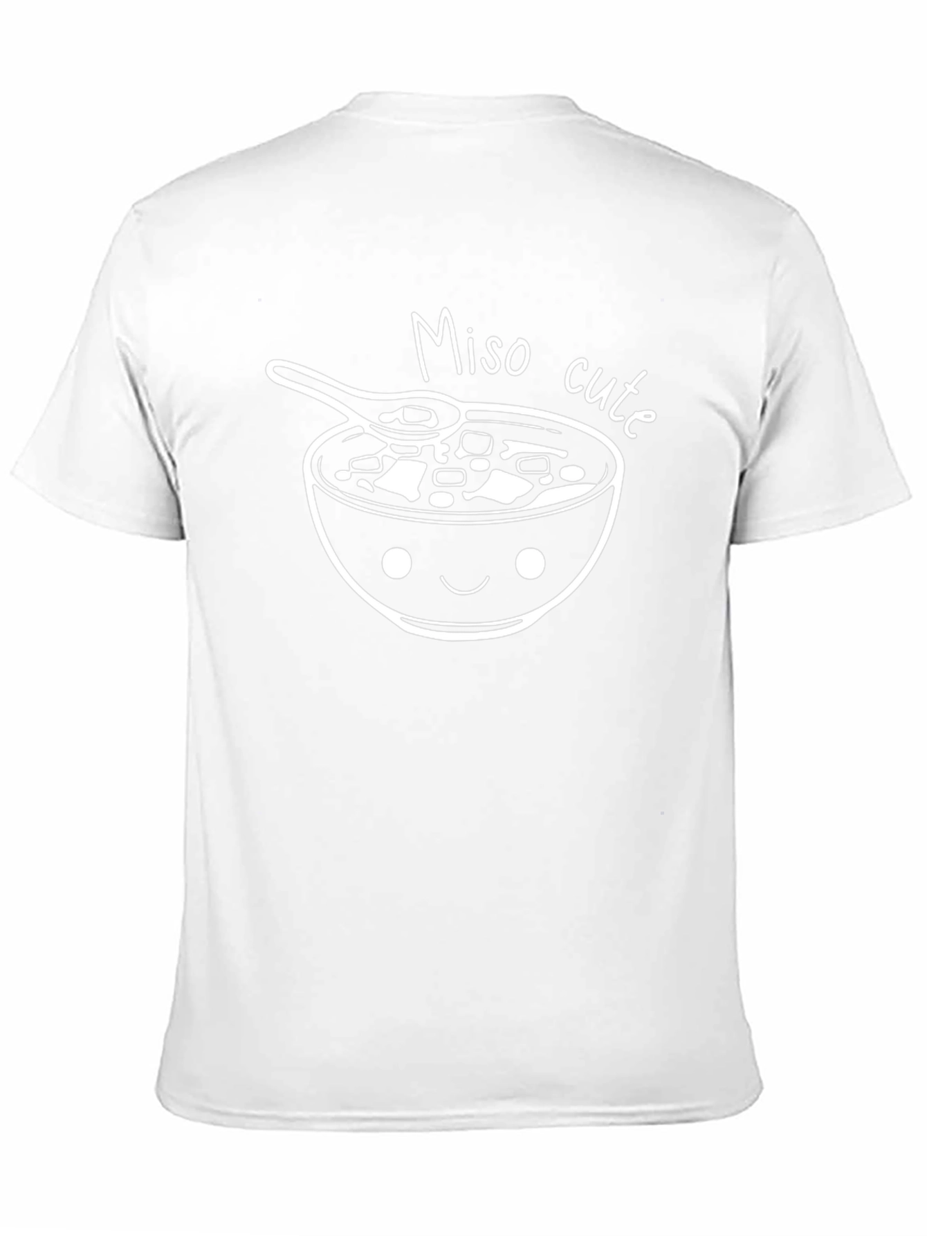 Camiseta Negra con Diseño Miso Cute para Hombre
