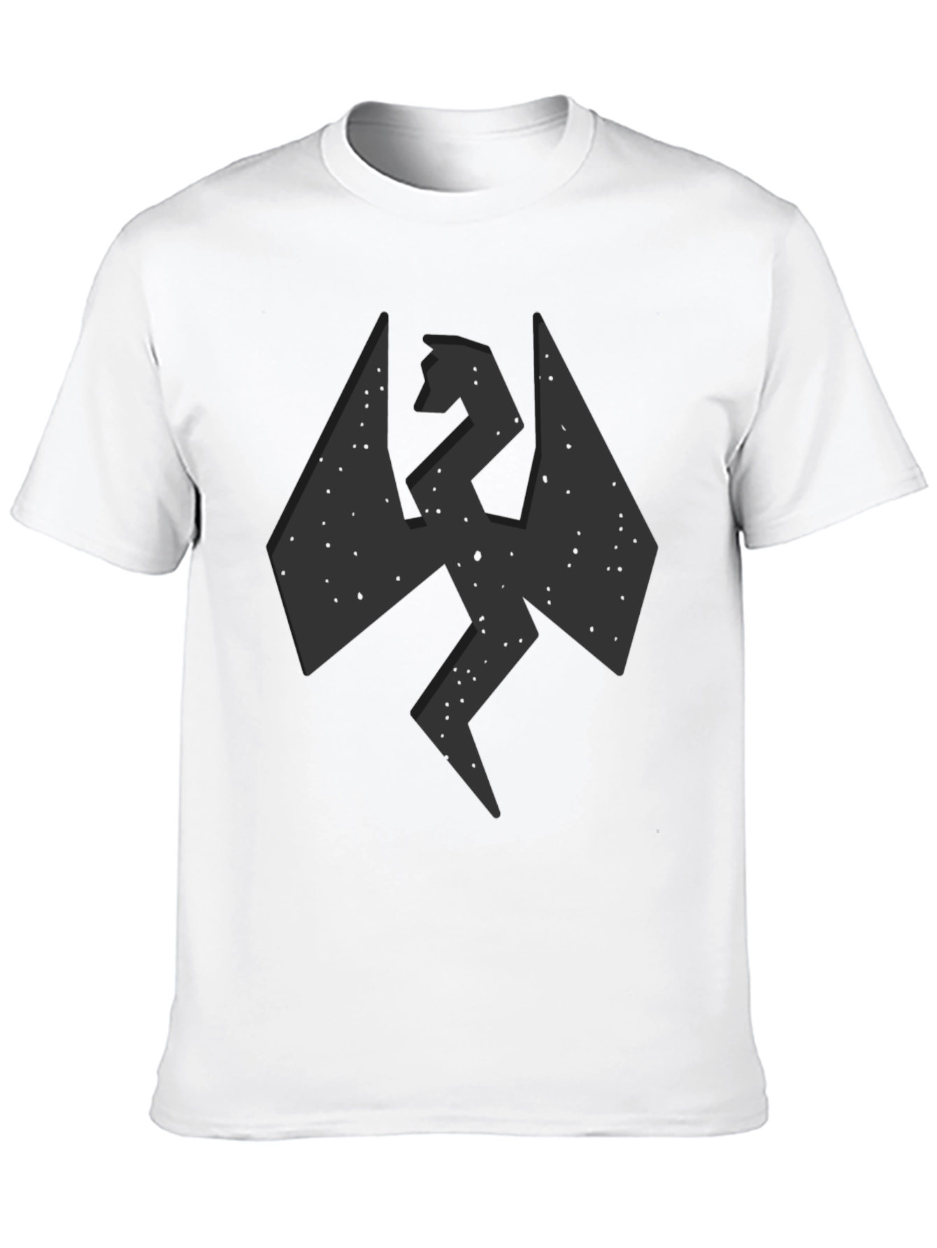 Camiseta Negra Hombre - Diseño Dragón Abstracto