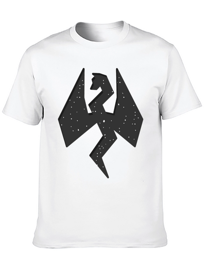 Camiseta Negra Hombre - Diseño Dragón Abstracto