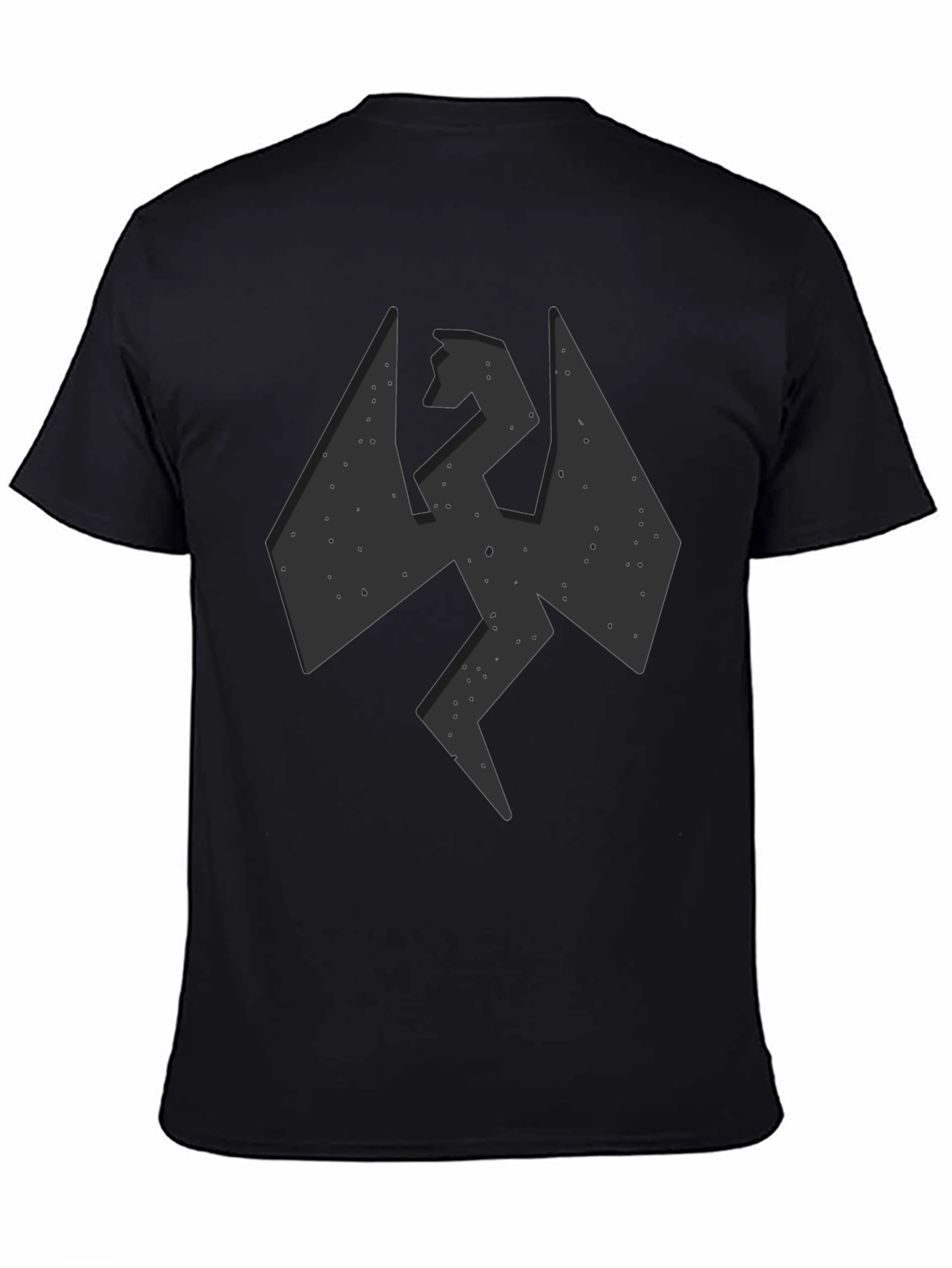 Camiseta Negra Hombre - Diseño Dragón Abstracto